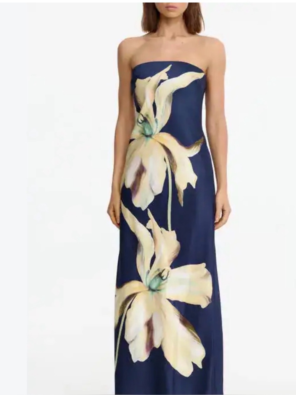 Significant Other Mora Floral Print Strapless Dress